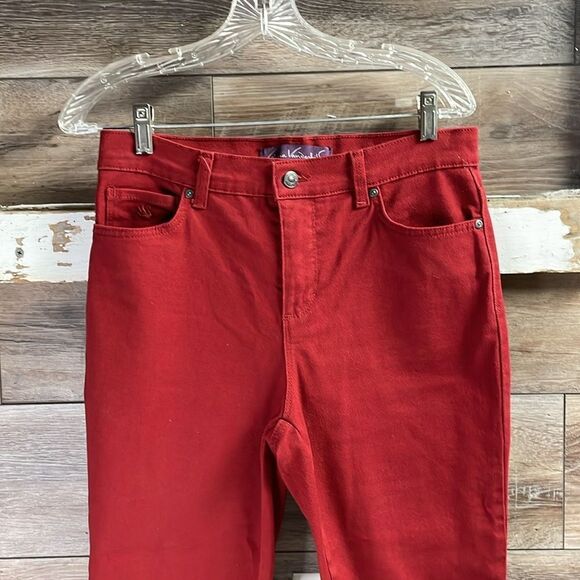 GLORIA VANDERBILT Women’s Amanda Jeans Petite Size 6P Dark Red Straight Leg - Picture 3 of 8